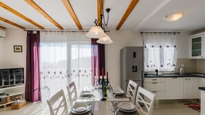 Villa, Sea View | Living room | 108-inch flat-screen TV with satellite channels, LCD TV, Netflix