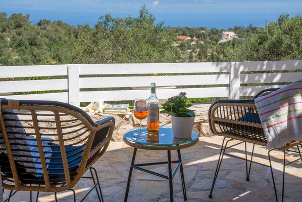 Apartment, 1 Queen Bed with Sofa bed, Terrace, Sea View | Terrace/patio
