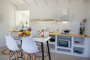 Apartment, 1 Queen Bed with Sofa bed, Terrace, Sea View | Private kitchen