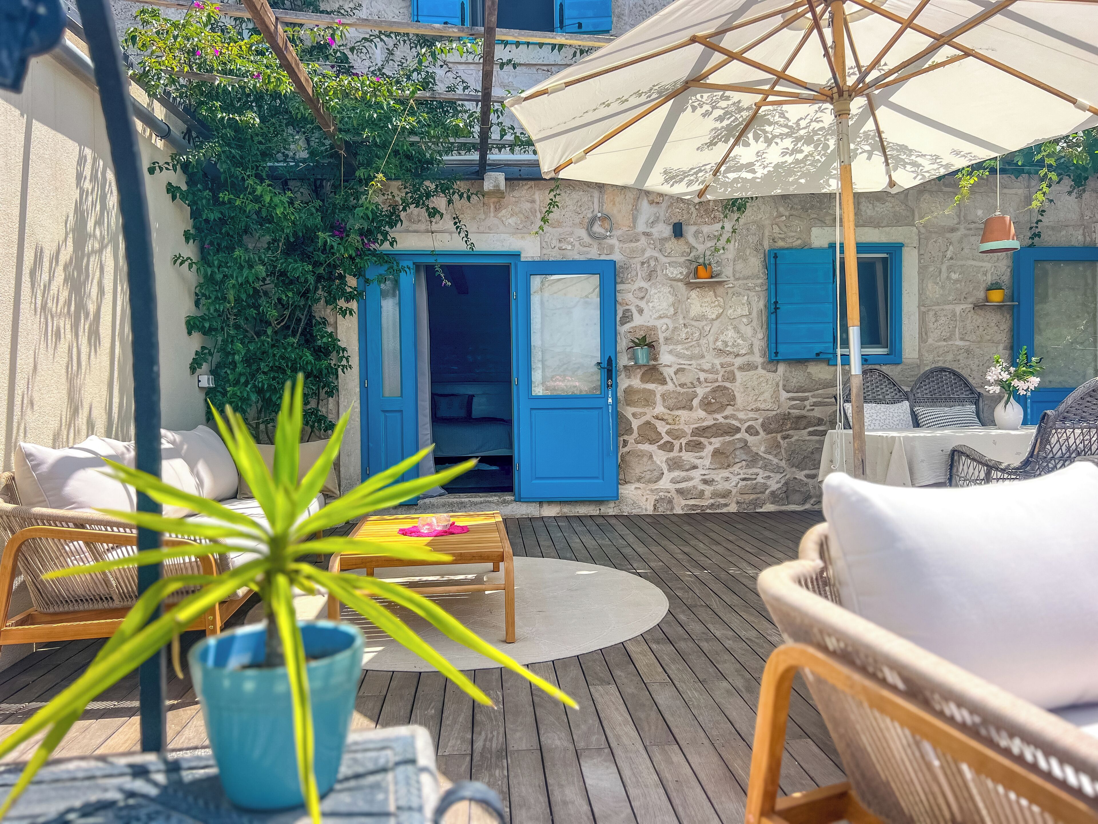 Appartement Romantique, vue mer | Terrasse/Patio