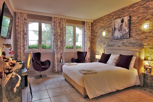 Double Room, Pool View (Chambre Design) | Egyptian cotton sheets, premium bedding, Select Comfort beds, minibar