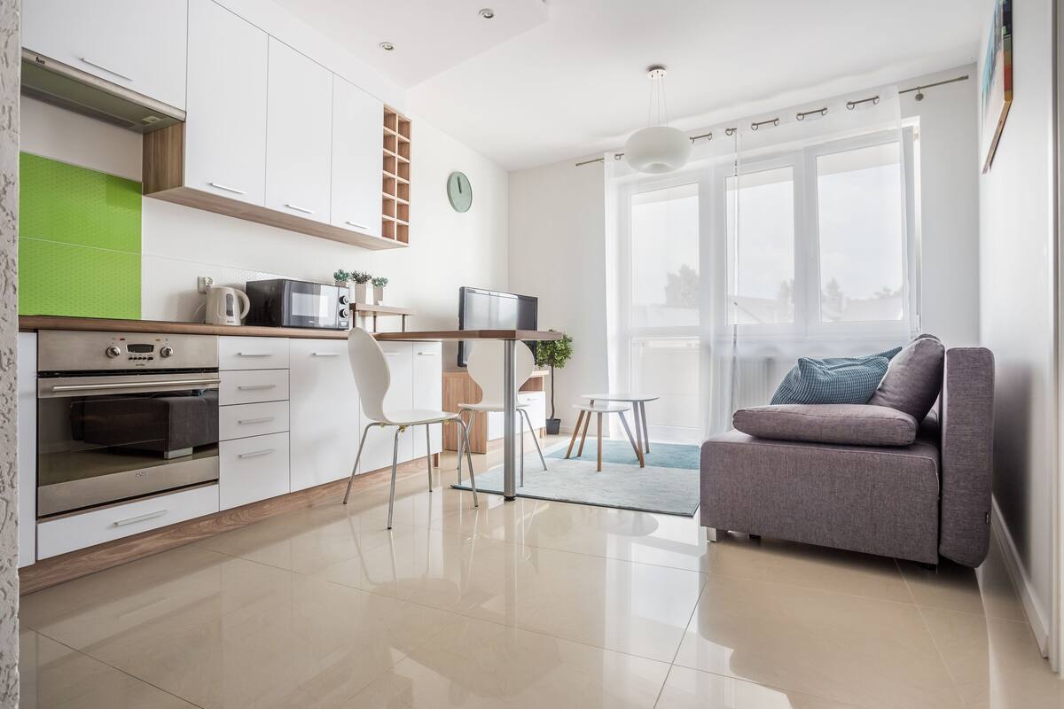 Apartment, 1 Double Bed with Sofa bed (Kreta 2/7) | Private kitchen | Full-size fridge, microwave, oven, stovetop