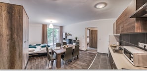Deluxe Apartment, 1 Bedroom | Iron/ironing board, free WiFi, bed sheets