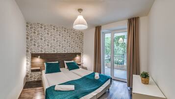 Deluxe-Apartment, 1 Schlafzimmer | Bügeleisen/Bügelbrett, kostenloses WLAN, Bettwäsche