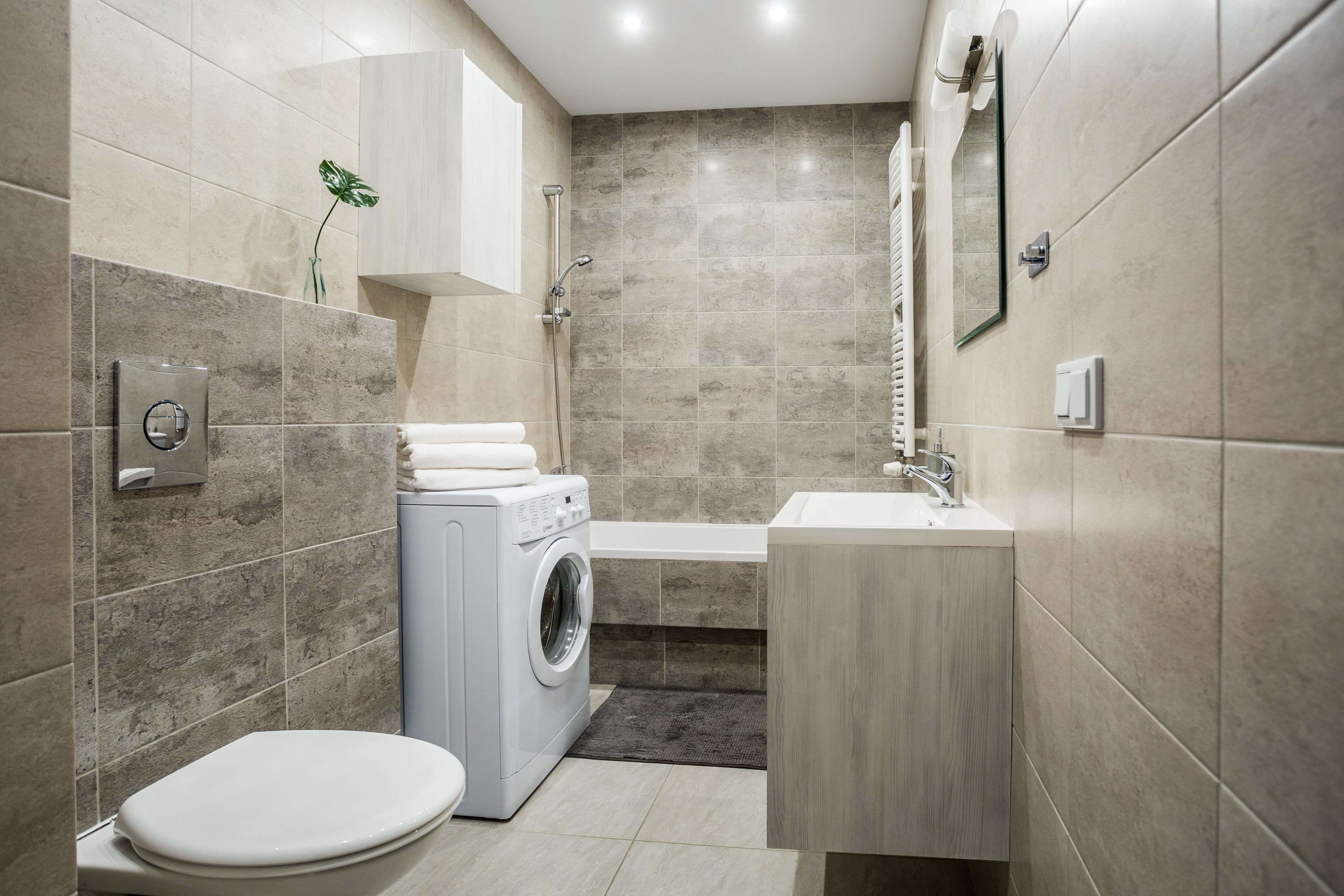 Apartemen, 1 Tempat Tidur Double dengan tempat tidur Sofa (Kaczorowskiego 7/285) | Kamar mandi | Handuk