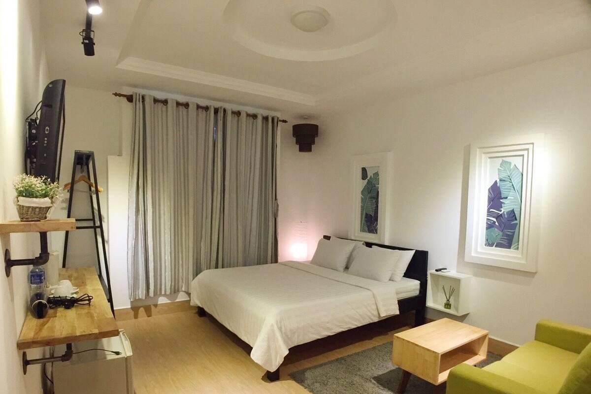 Kamar Double | Kedap suara, setrika/meja setrika, Wi-Fi gratis, dan seprai linen