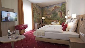 Doppelzimmer (Gauglitz) | Schreibtisch, BĂŒgeleisen/BĂŒgelbrett, kostenloses WLAN, BettwĂ€sche