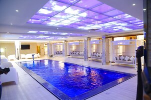 Indoor pool, outdoor pool