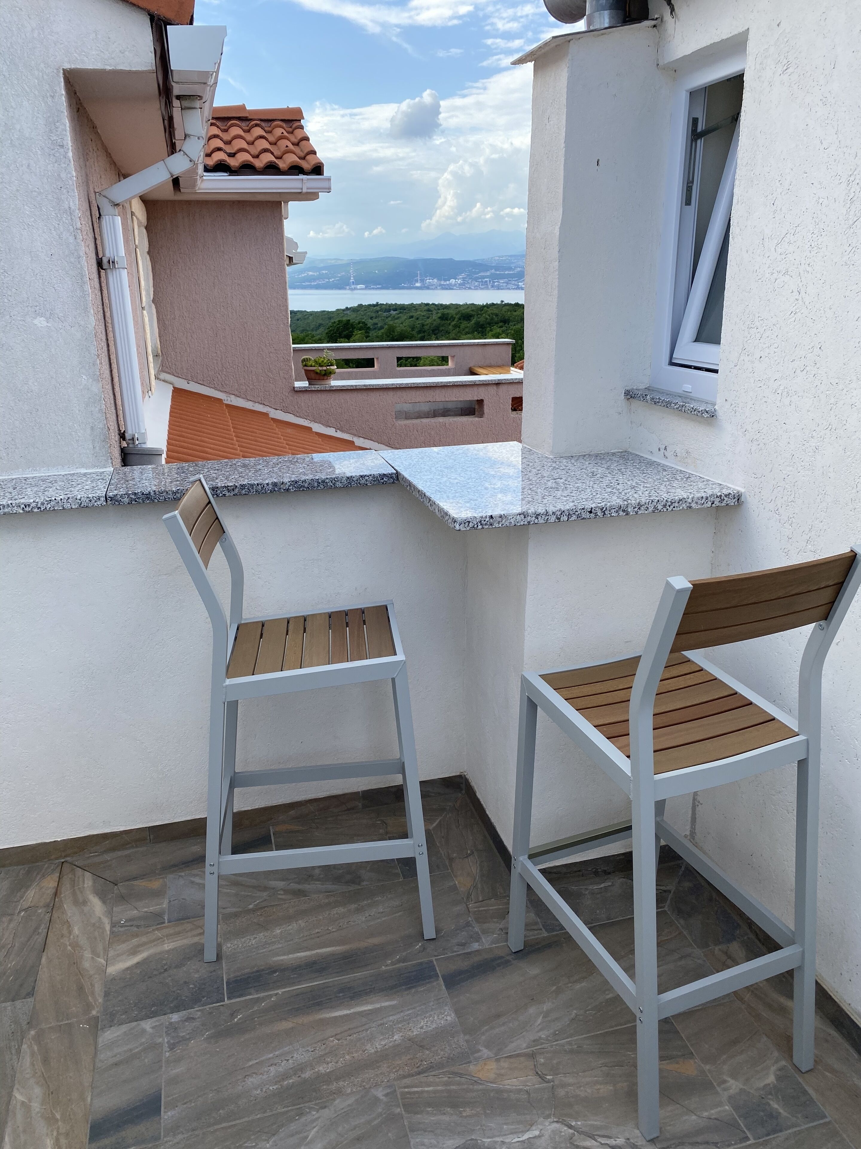 Family Studio, 1 Bedroom, Terrace, Partial Sea View | Terrace/patio
