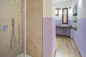 Shower, rainfall showerhead, hair dryer, bidet - Agriturismo Le Casaline (Seggiano)