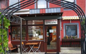 Majoituspaikan sisäänkäynti