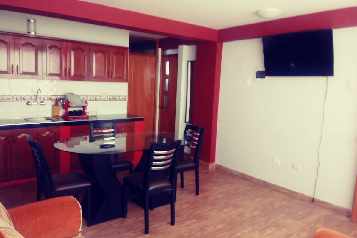 Appartement Standard, 1 chambre, cuisine, vue parc | Télévision