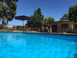 Outdoor pool, a heated pool