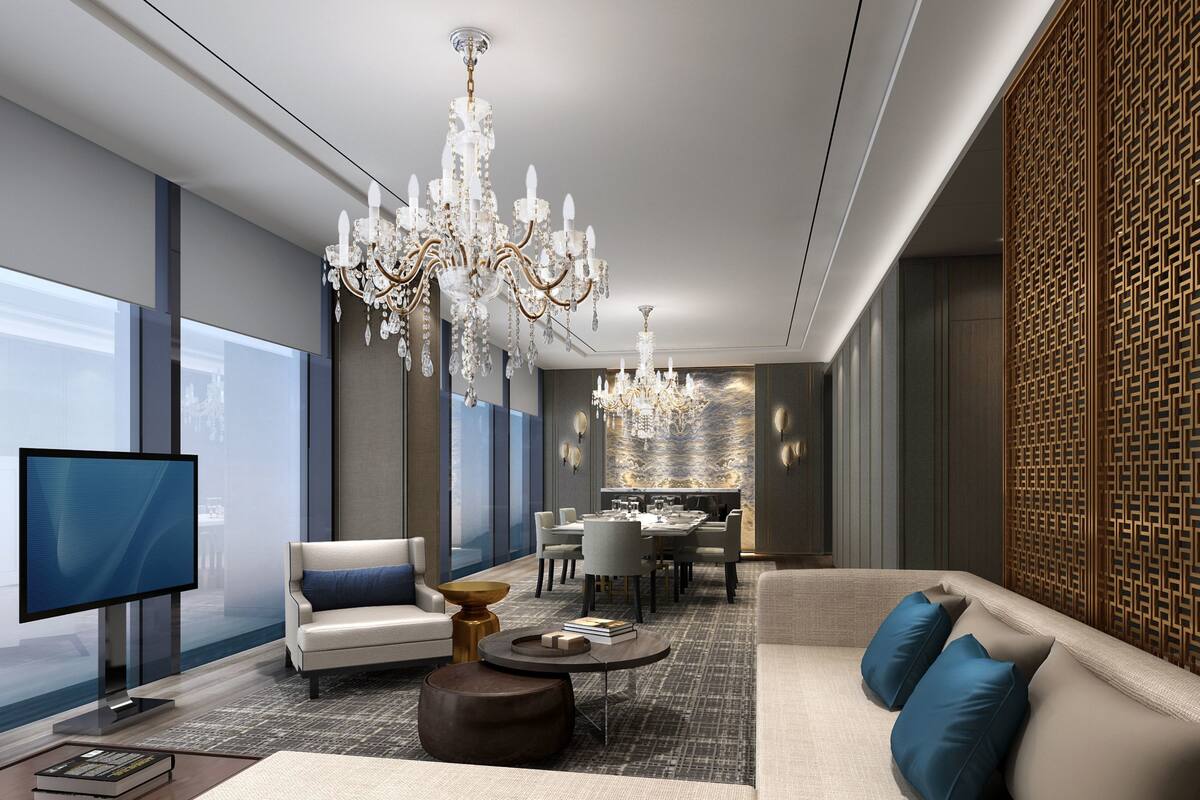 Grand Suite | Desk, blackout drapes, soundproofing, iron/ironing board