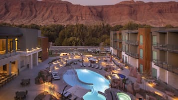 Outdoor pool, open 8:00 AM to 10:00 PM, free pool cabanas