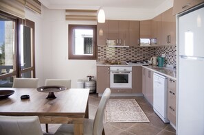 Villa | Private kitchenette | Fridge, oven, stovetop, dishwasher