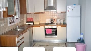 Villa | Private kitchenette | Fridge, microwave, oven, stovetop