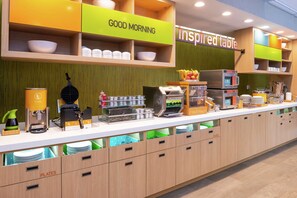 Free daily self-serve breakfast