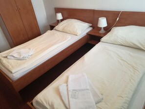 Desk, iron/ironing board, free WiFi, bed sheets