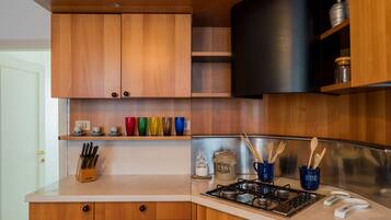 Apartamento familiar, 3 habitaciones | Cocina privada | Frigorífico grande, microondas, horno y placa de cocina