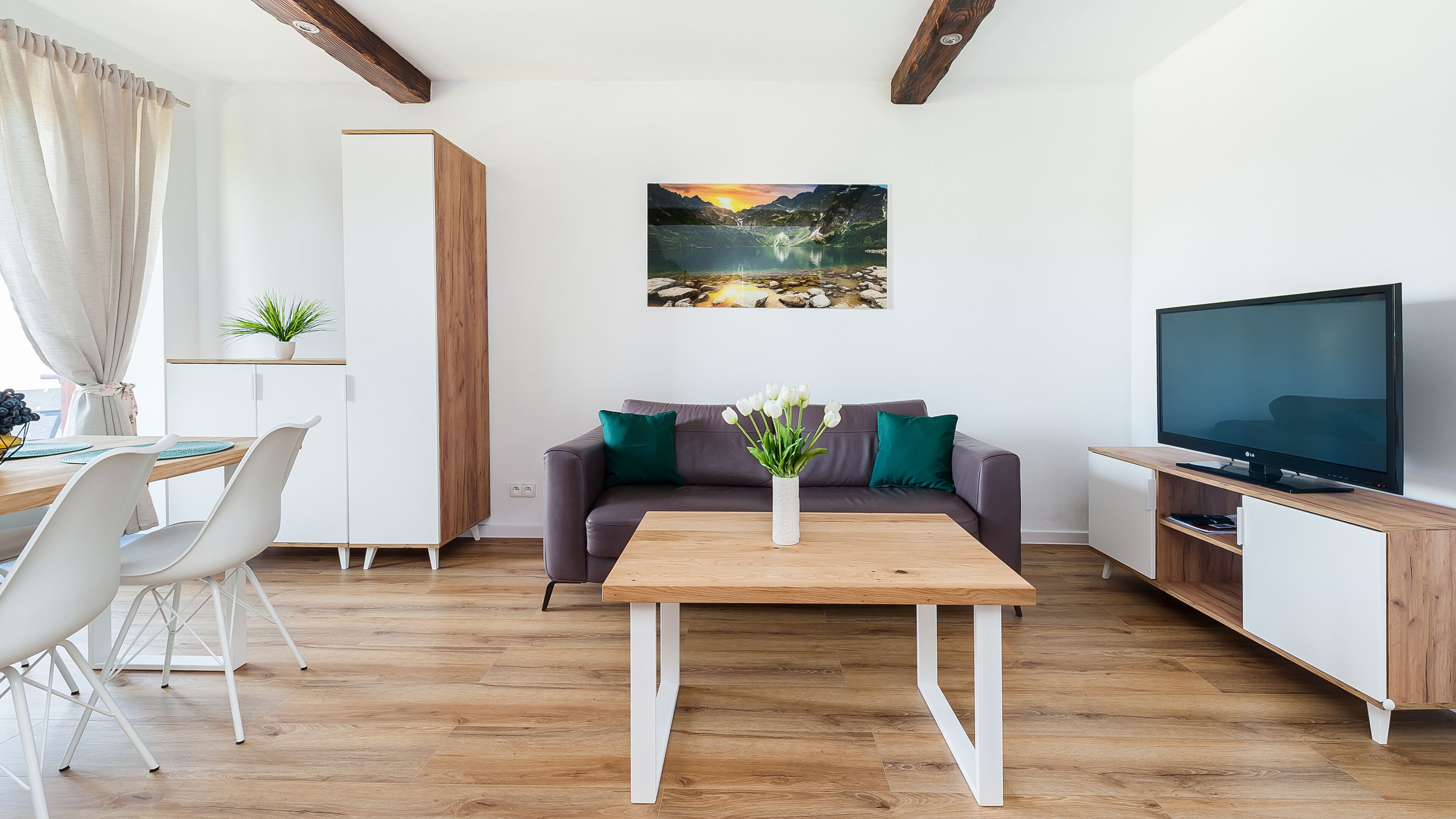 Apartamento (23C) | Zona de estar | Una televisión de pantalla plana