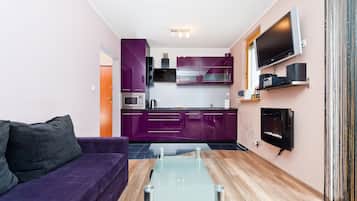 apartman, 1 hálószobával (2 A) | Privát teakonyha | Hűtőszekrény, főzőlap és elektromos vízforraló
