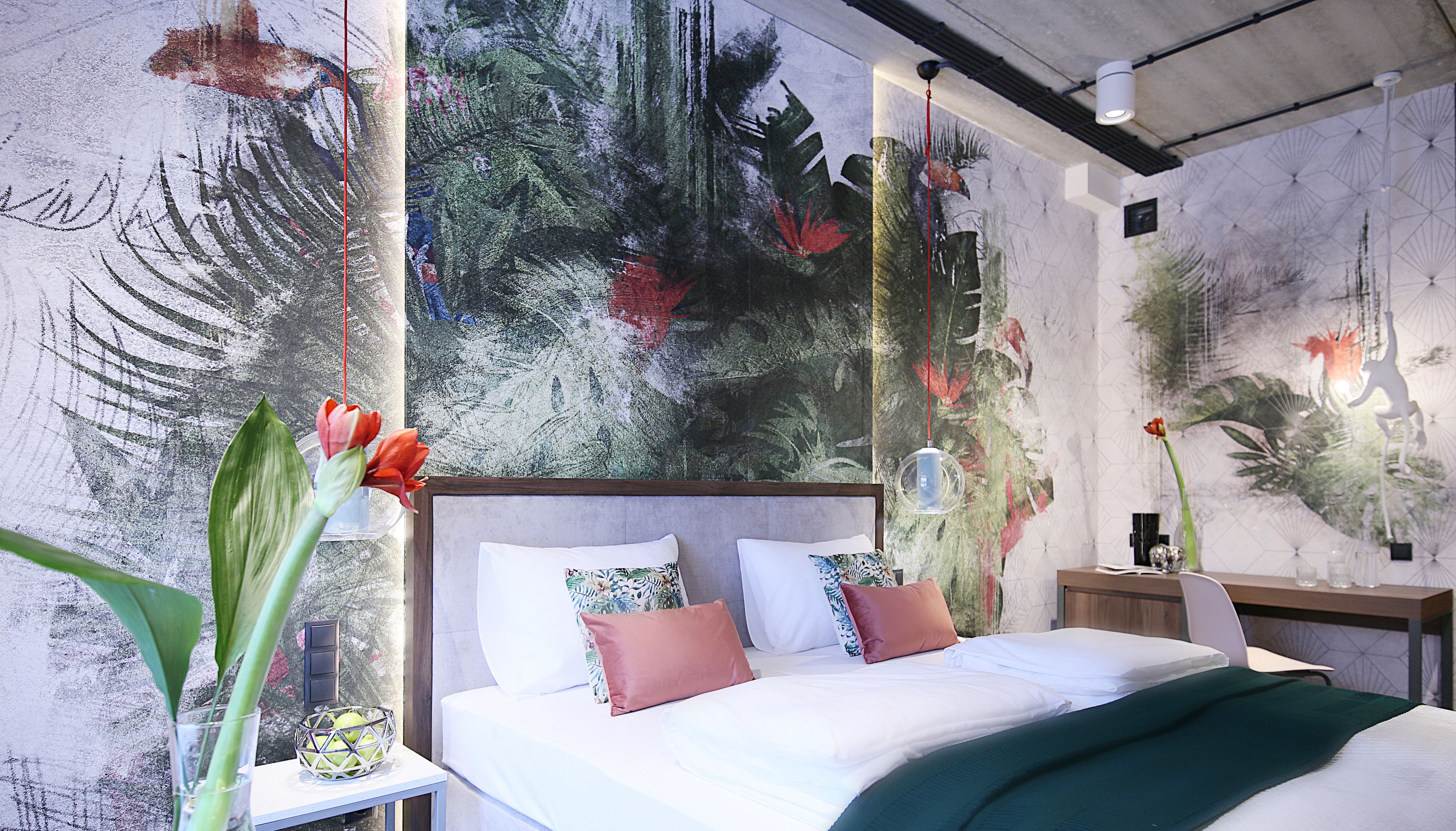 individually furnished, blackout curtains, free wifi, bed sheets