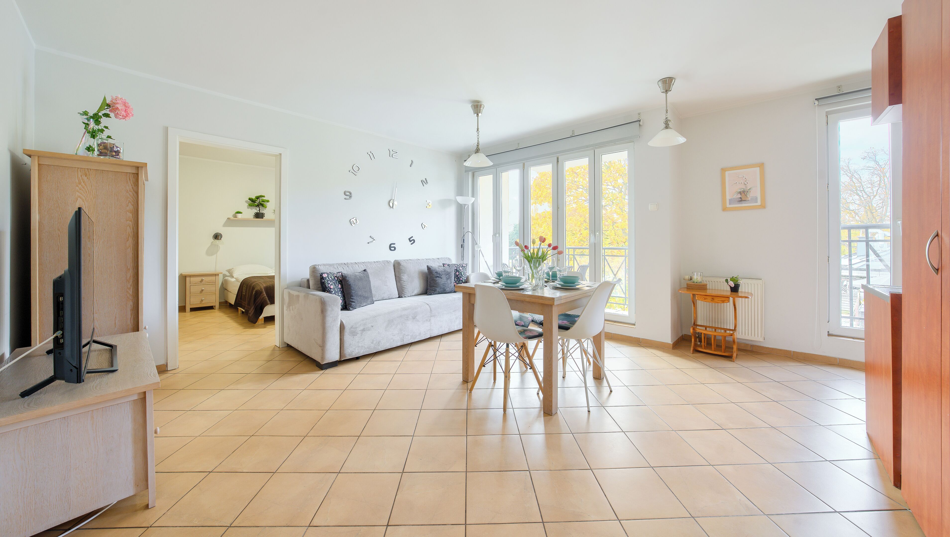 Căn hộ (115 BP - ul. Uzdrowiskowa 12) | Khu phòng khách | TV màn hình phẳng, đầu đĩa DVD 