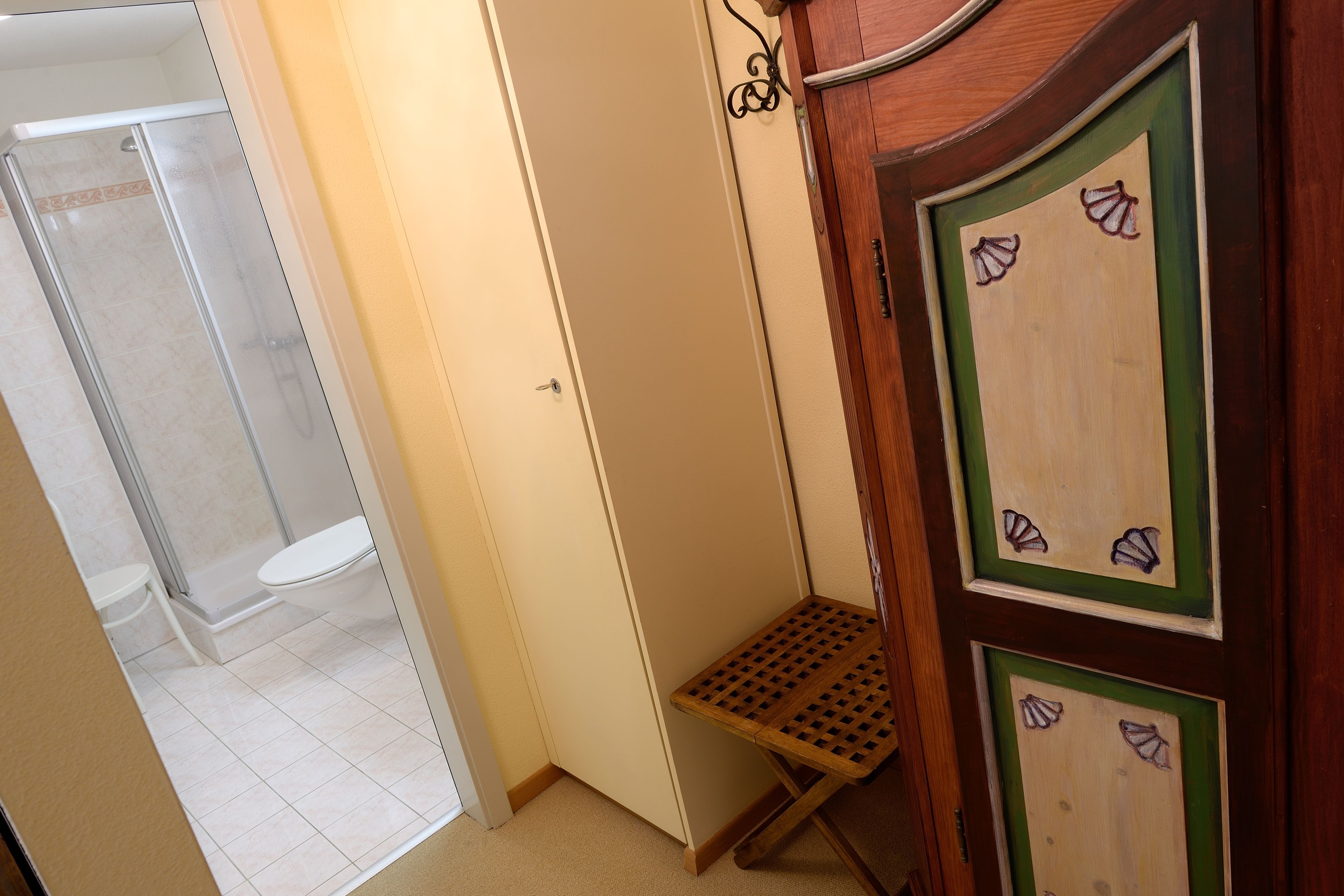 free toiletries, hair dryer, towels