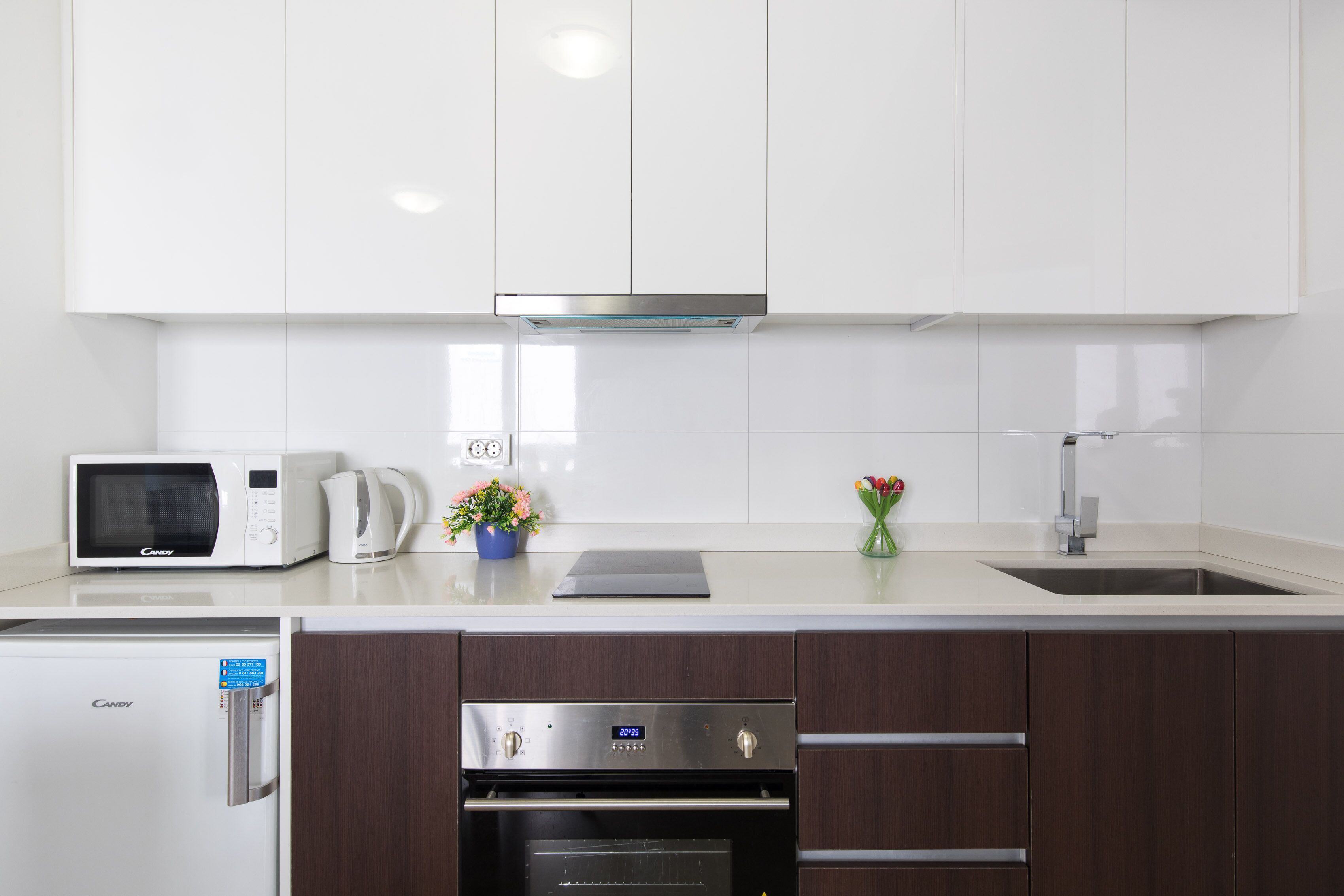 Leilighet – standard, 1 soverom (549) | Eget kjøkken | Kjøleskap, mikrobølgeovn, kokeplater og vannkoker