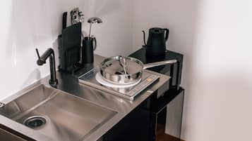 Fridge, electric kettle