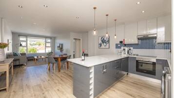 Apartamento (1 Bedroom) | Cozinha privada | Fogão, chaleira elétrica, talheres/pratos/utensílios de cozinha