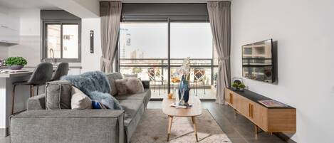 豪華公寓, 3 間臥室 | 客廳 | 平面電視