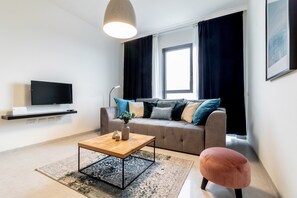 비즈니스 아파트, 침실 1개, 시내 전망 | 거실