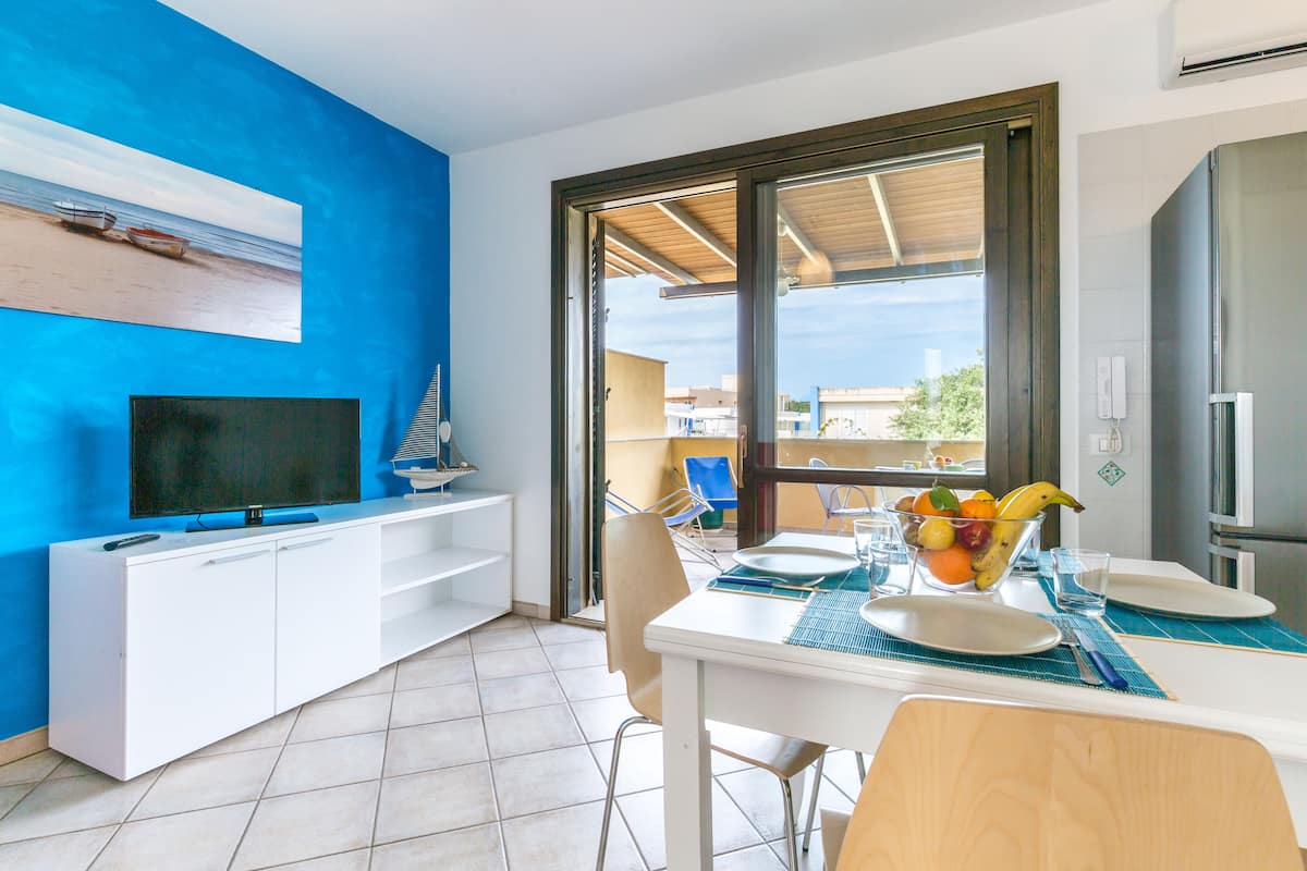 Apartment, 2 Bedrooms, Terrace (MUSE, EROS, ELIO) | 2 bedrooms, premium bedding, down comforters, memory foam beds