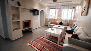 Luxury Apartment, 2 Bedrooms (1st Floor) | Living area | Flat-screen TV - Agadir Well (Mirleft)