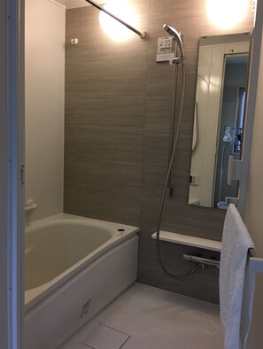 Family Apartment, Multiple Beds, Non Smoking | Bathroom | Slippers, towels - Hostel Familia (Osaka)