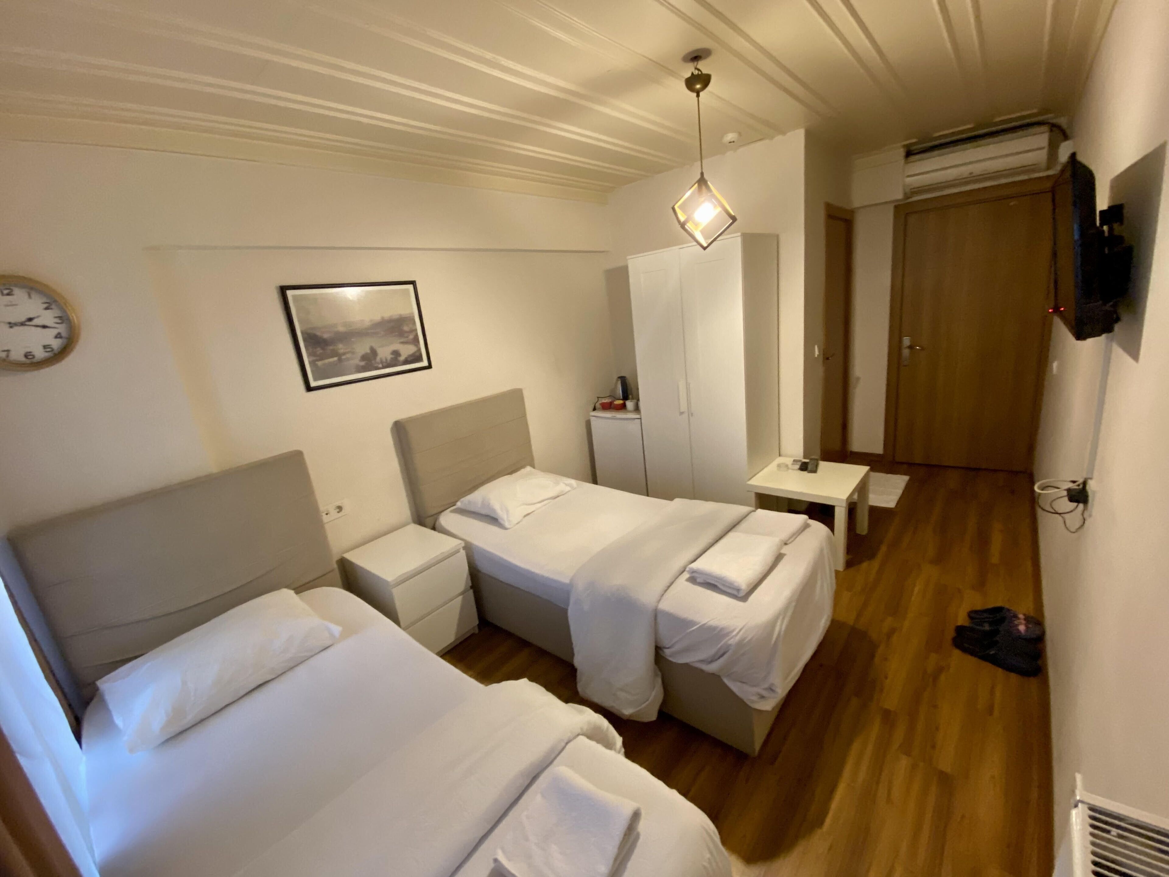 Premium bedding, down duvets, in-room safe, desk