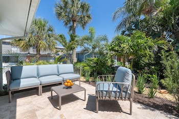 Patio, balcany or terrace at Escape Coastal Resort on Casey Key