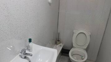 Shower, free toiletries, towels