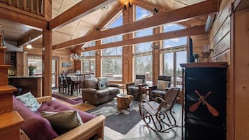 Télévision, cheminée, chaßne hi-fi