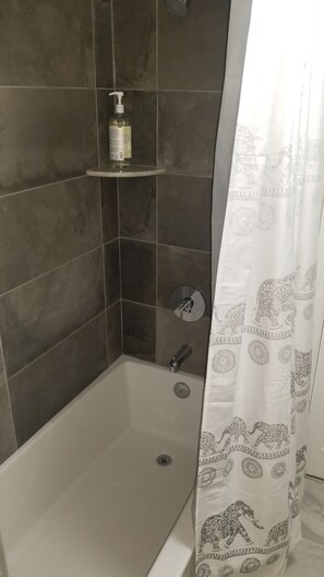 Secadora de cabello, toallas, jabón, shampoo 