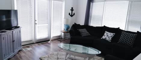 Smart TV, DVD player, books
