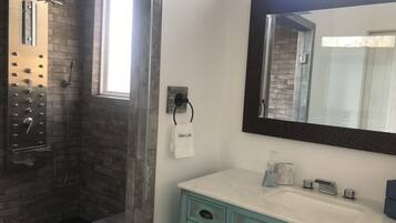 Hair dryer, towels