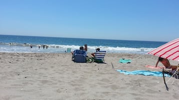 Playa en los alrededores y camastros