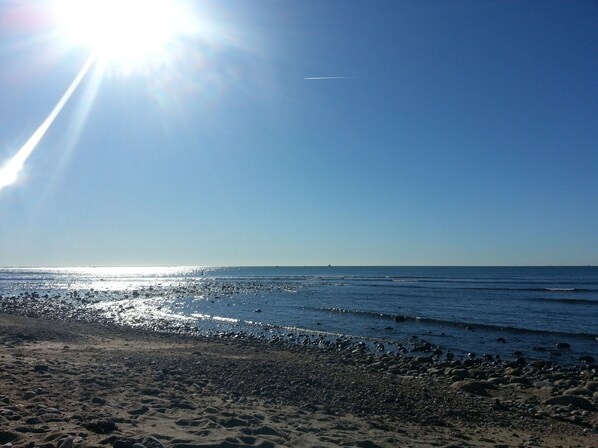 Beach nearby, sun-loungers