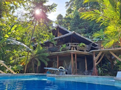 Luxury Villa with Incredible Pool, Wildlife, Private Yoga Deck & Surfing nearby