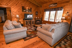 Smart TV, caminetto, lettore DVD