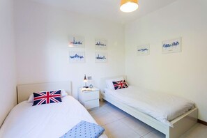 3 bedrooms, iron/ironing board, travel cot, WiFi