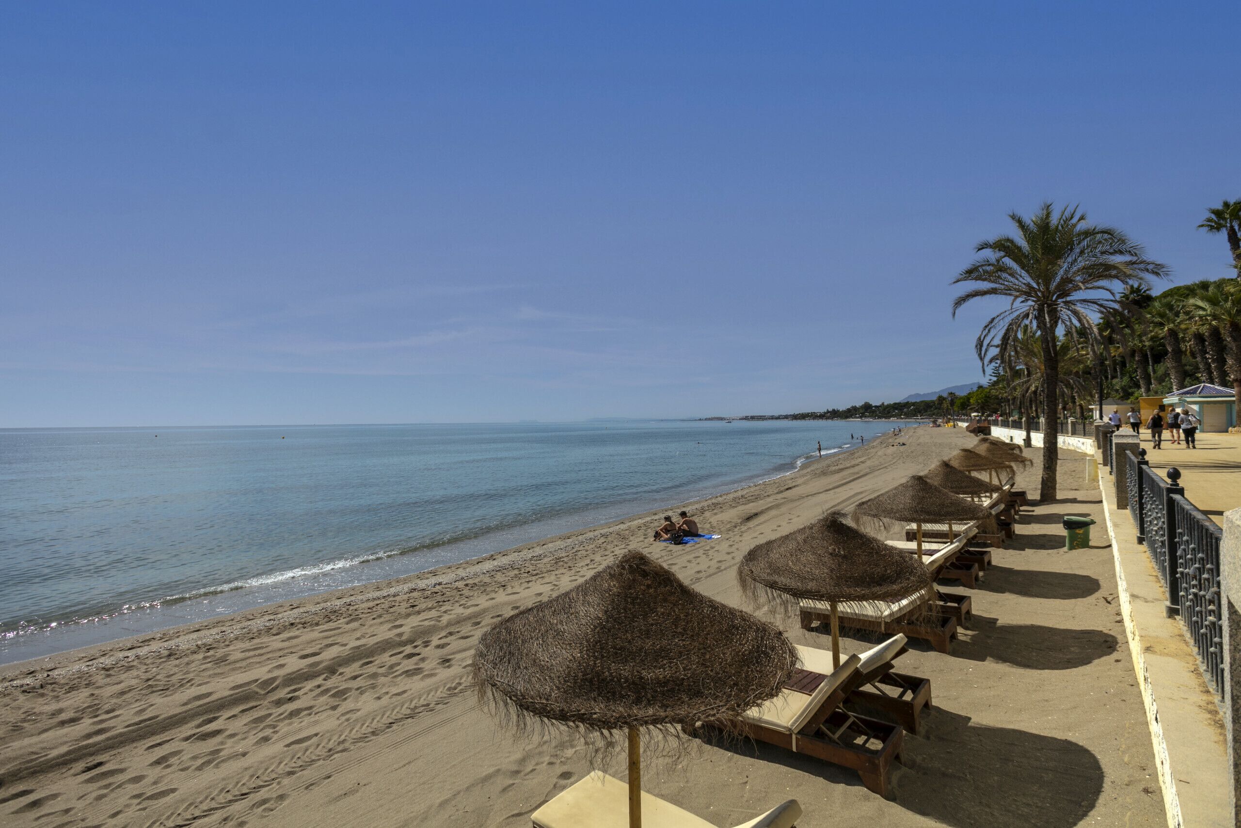 Accommodatie ligt op het strand, strandlakens